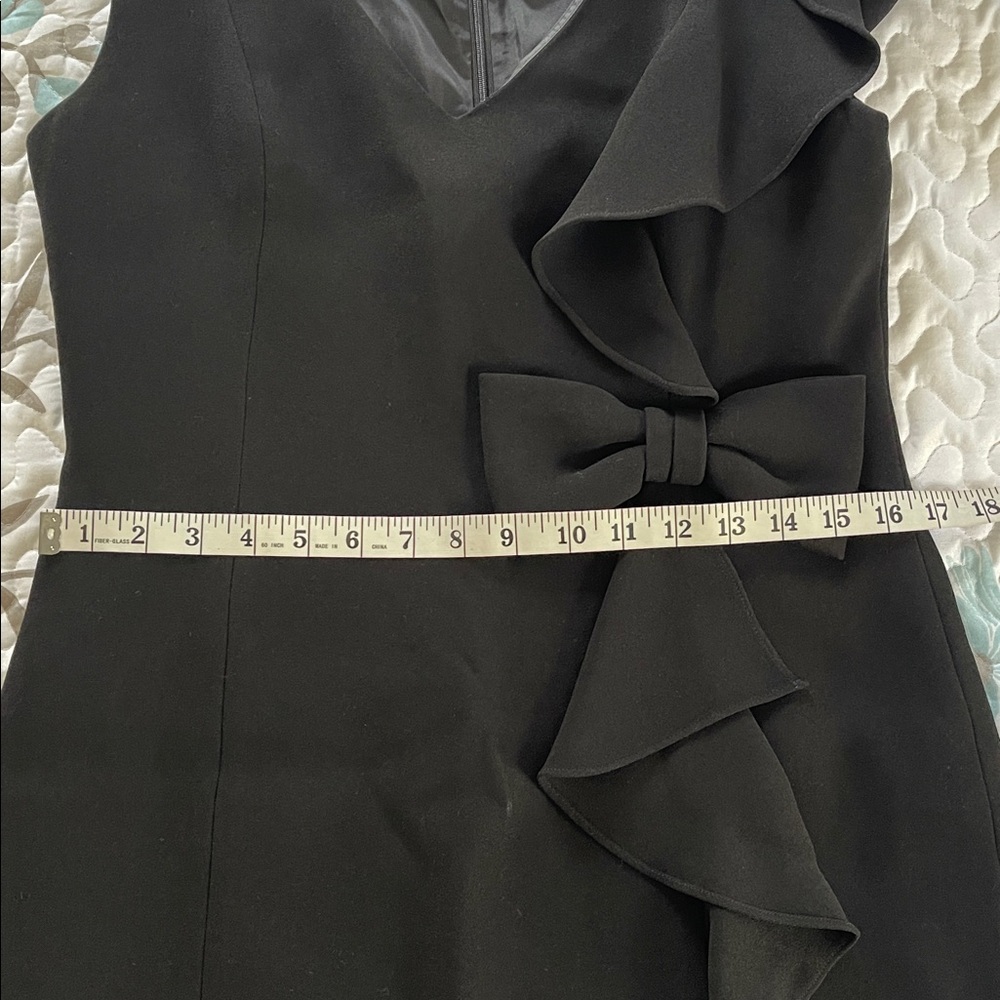 Rikki Freeman for Terri John Black Formal Asymmetrical Dress with Bow Size 10 - Picture 9 of 16